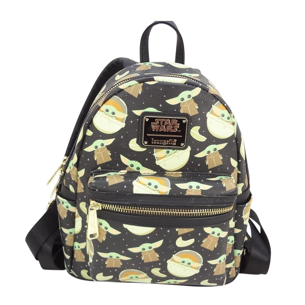 Loungefly Star Wars Mandalorian Grogu Baby Yoda‎ Mini Backpack Black